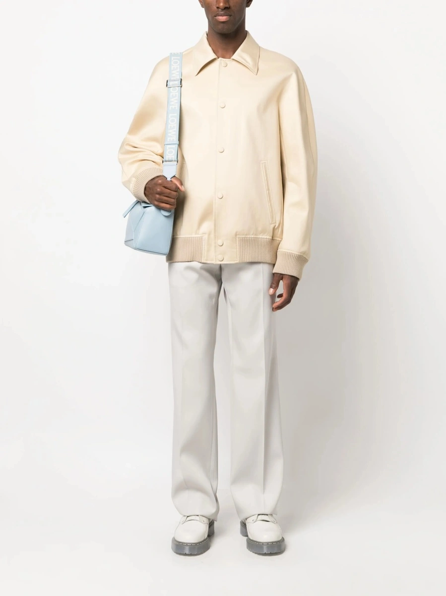 Bomber jacket Lanvin neutra din bumbac - Img 2