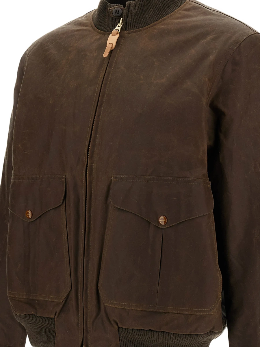 Bomber jacket MANIFATTURA CECCARELLI maro din bumbac - Img 4