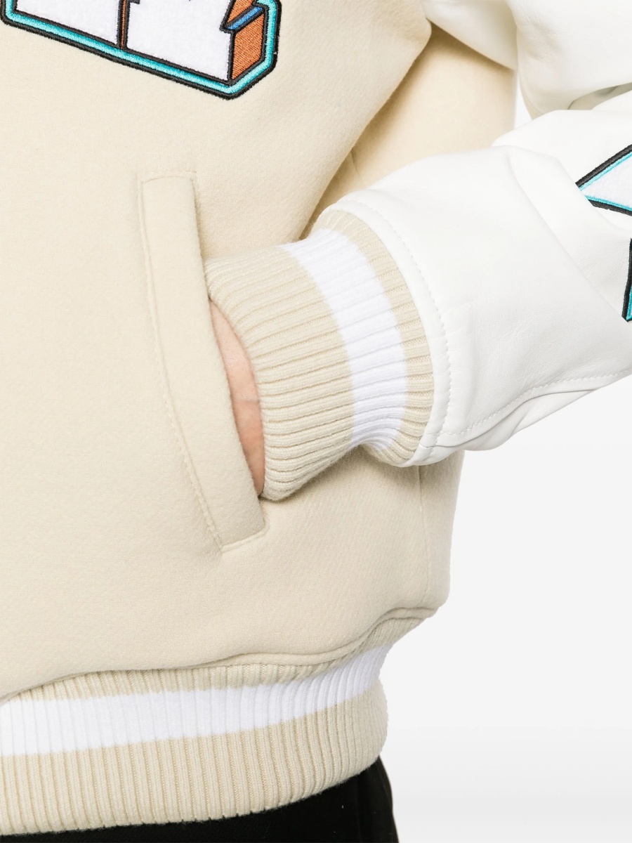 Bomber jacket Off-White neutra din poliamida si polyester - Img 5