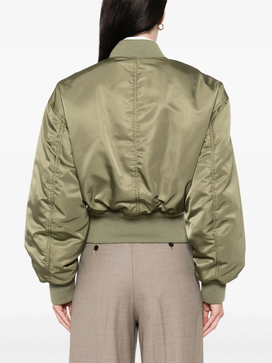 Bomber jacket Saint Laurent verde din poliamida - Img 4
