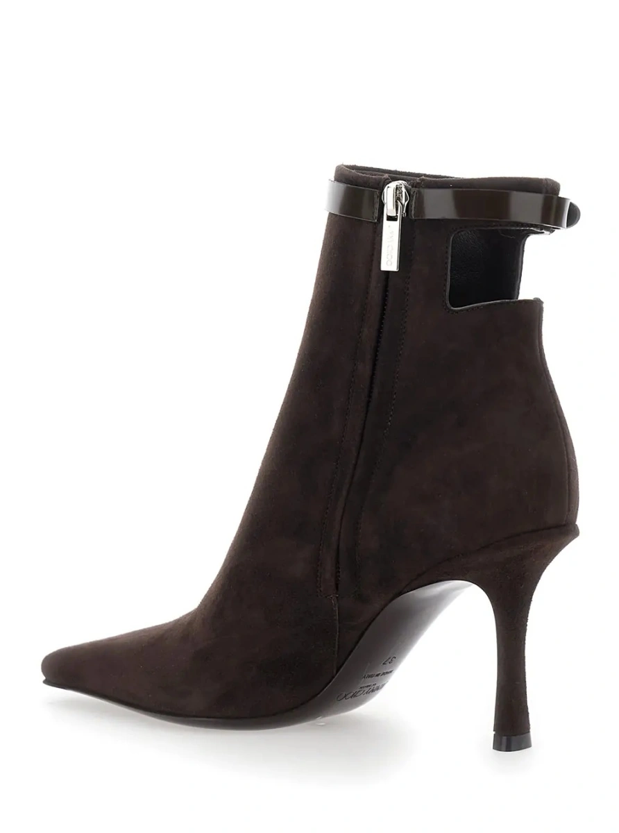 Botine 'Camie' Brown Ankle Boots with Knot Detail in Suede Woman - Img 3