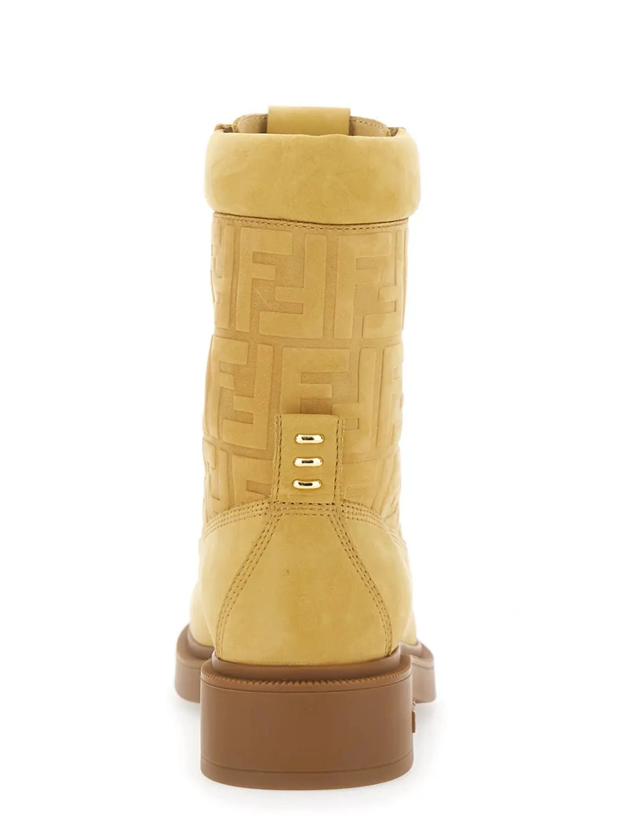 Botine Fendi galbene din piele - Img 4