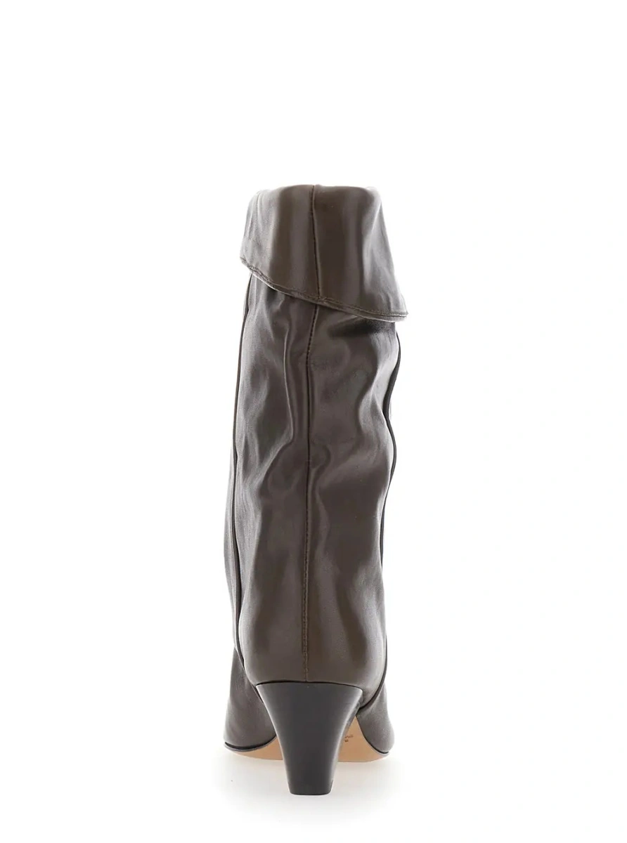 Botine Isabel Marant maro din piele - Img 4