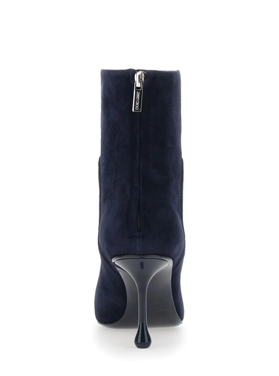 Botine Jimmy Choo albastre din piele intoarsa - Img 4