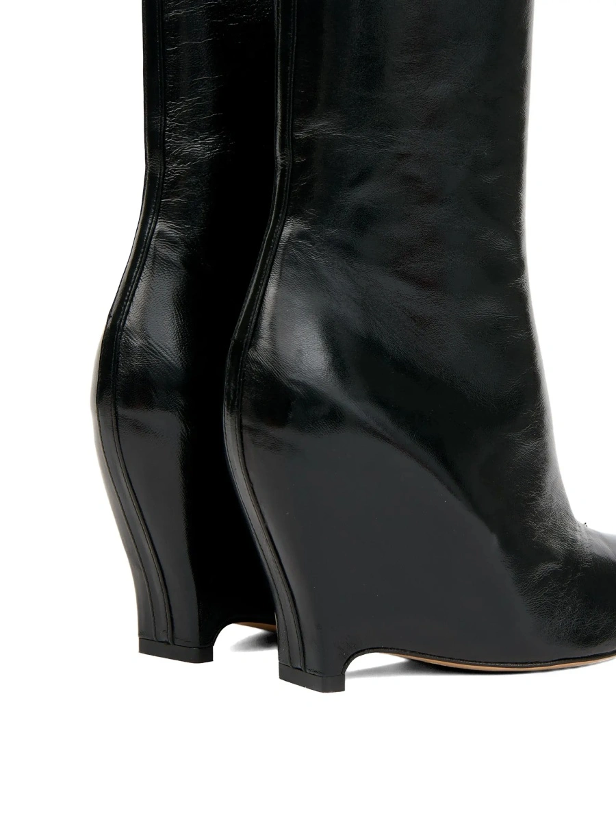 Botine Maison Margiela negre din piele - Img 7