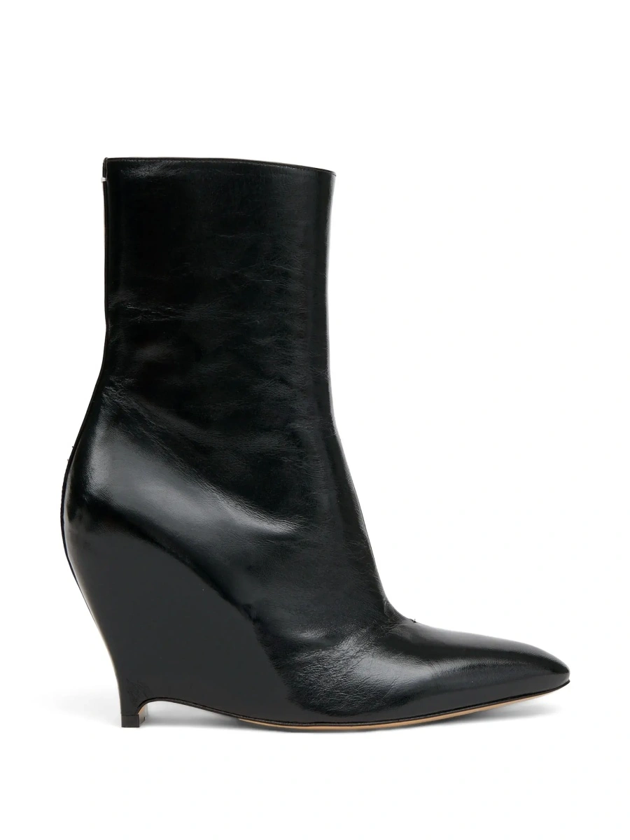 Botine Maison Margiela negre din piele - Img 9