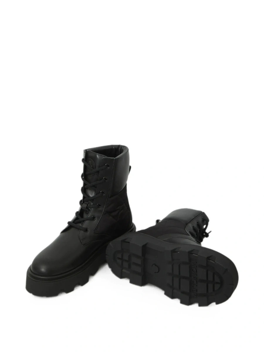 Botine Moncler negre din piele - Img 7