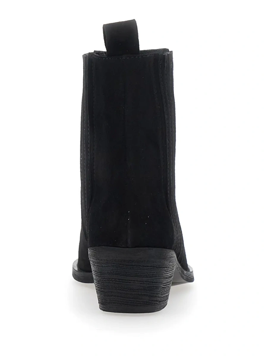 Botine POLLINI negre din piele intoarsa - Img 4