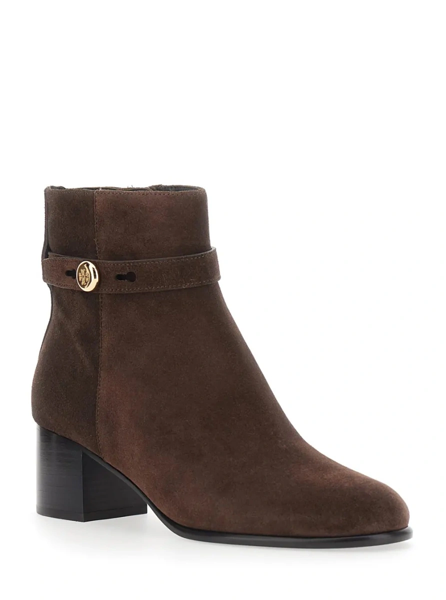 Botine Tory Burch maro din piele intoarsa - Img 2