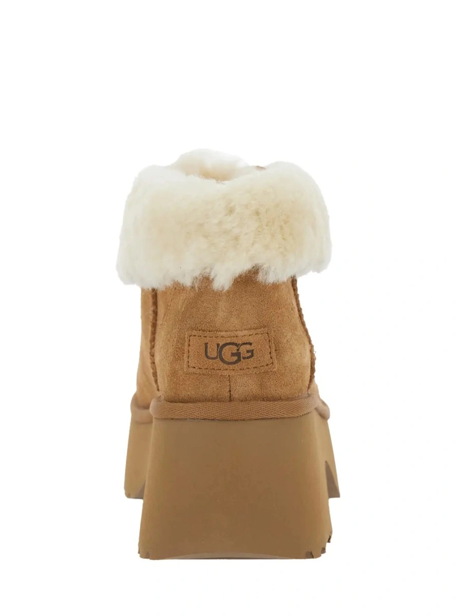 Botine UGG bej din piele intoarsa 'Esmee' - Img 4