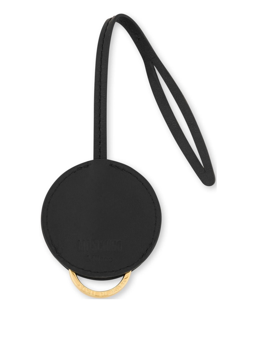 Breloc Moschino negru din piele - Img 2