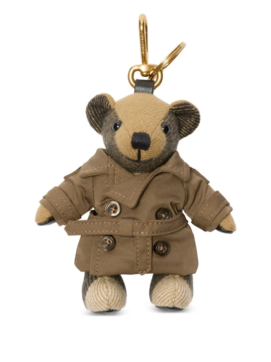 Brelocuri 'Thomas City' Brown Keychain with Bear Charm and Clasp in Cashmere Womnan - Img 4