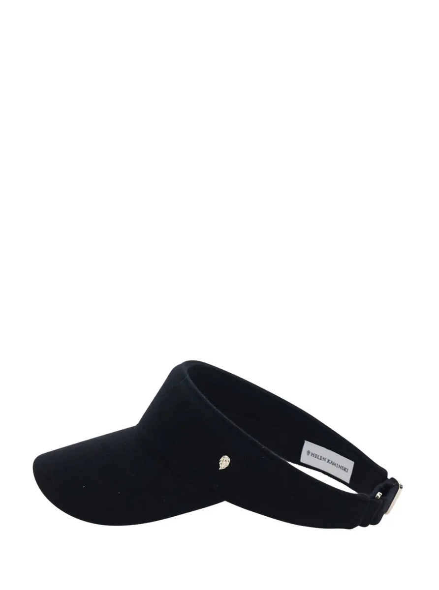 Caciula 'Berkley' Black Visor with Curved Brim and Logo Plate on the Side in Wool for Women - Img 3
