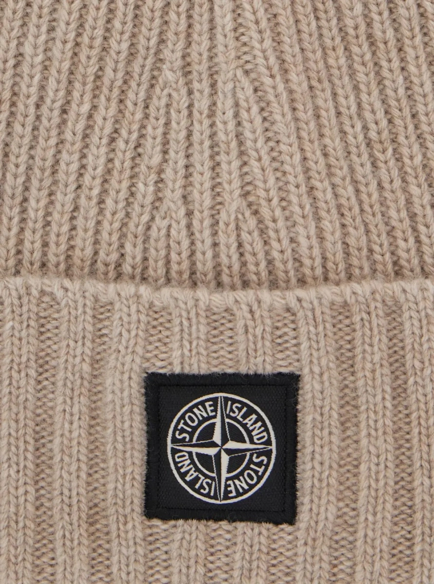 Caciula Stone Island bej din lana - Img 3