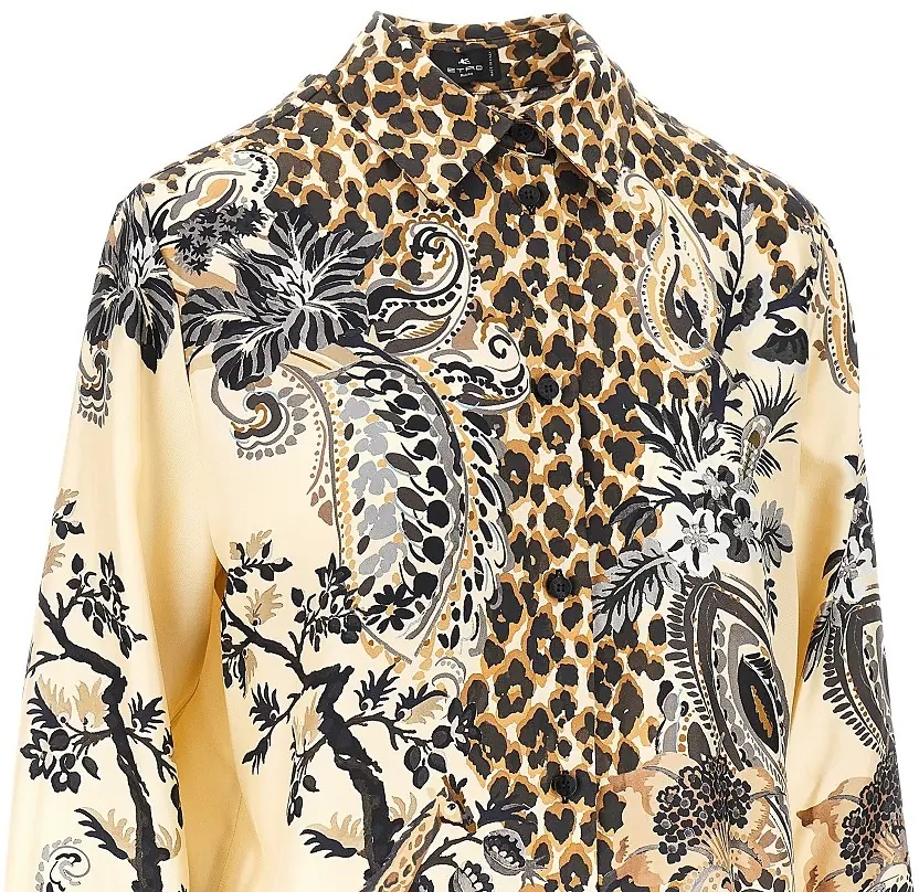 Camasa Animalier Paisley silk twill shirt - Img 2