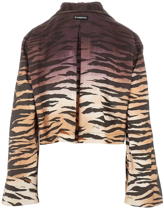 Camasa Animalier twill cropped shirt - Img 3