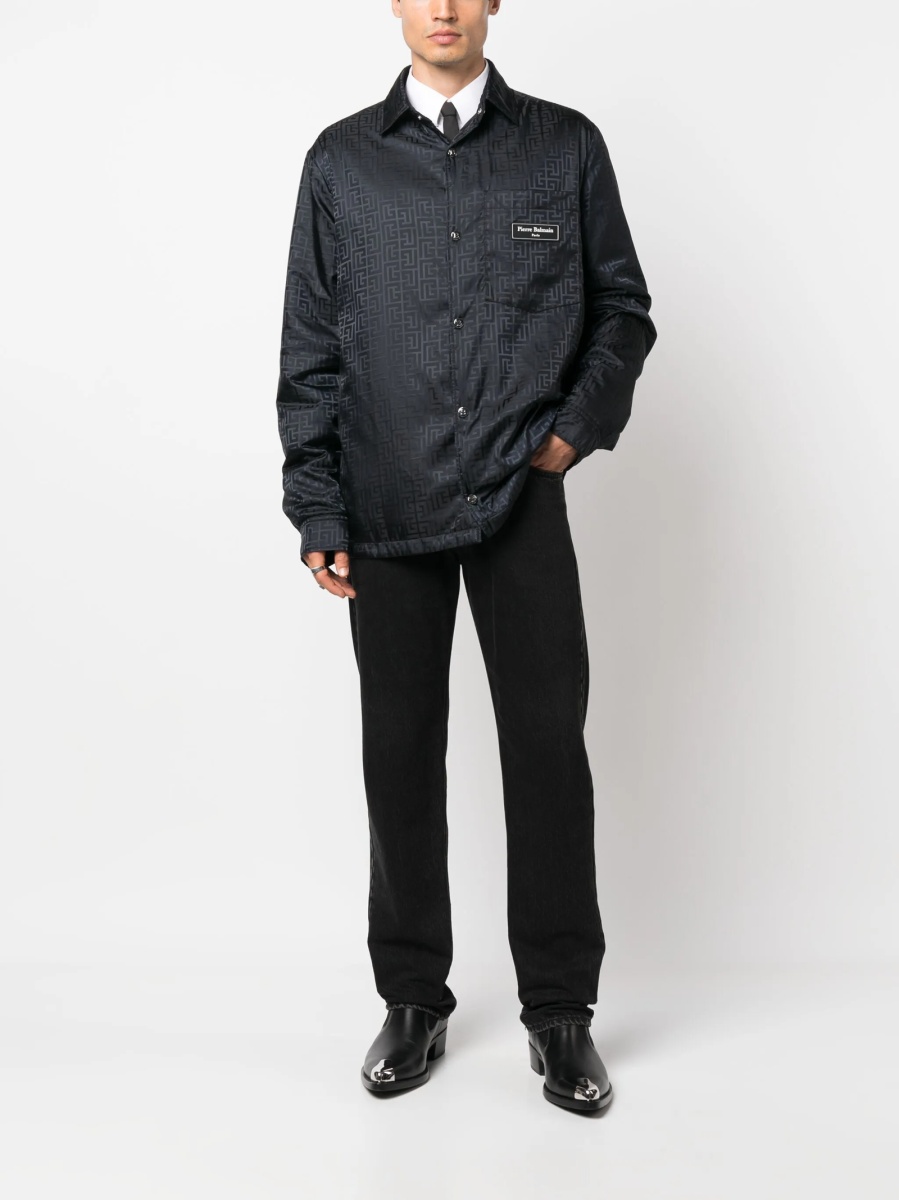 Camasa Balmain neagra din poliamida - Img 2