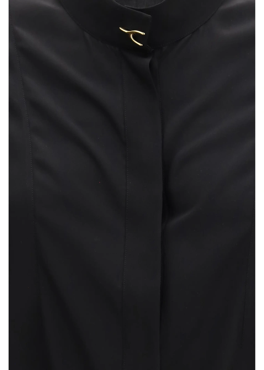 Camasa casual Alexander McQueen neagra din matase - Img 3