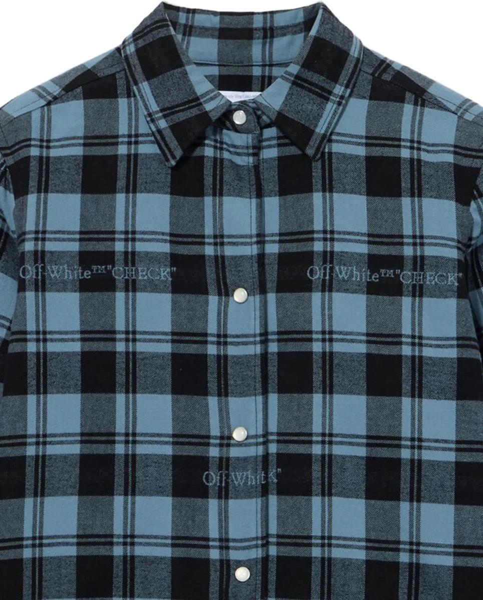 Camasa casual Check flannel padded Overshirt - Img 4