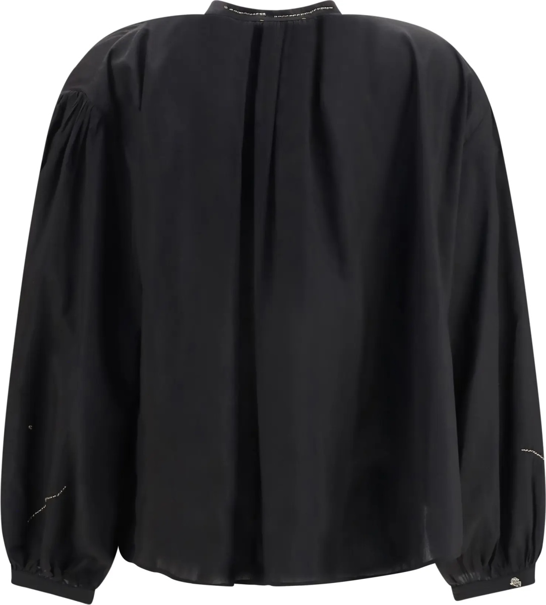Camasa casual Fleurs d’Orient embroidered voile bohemian Shirt - Img 2