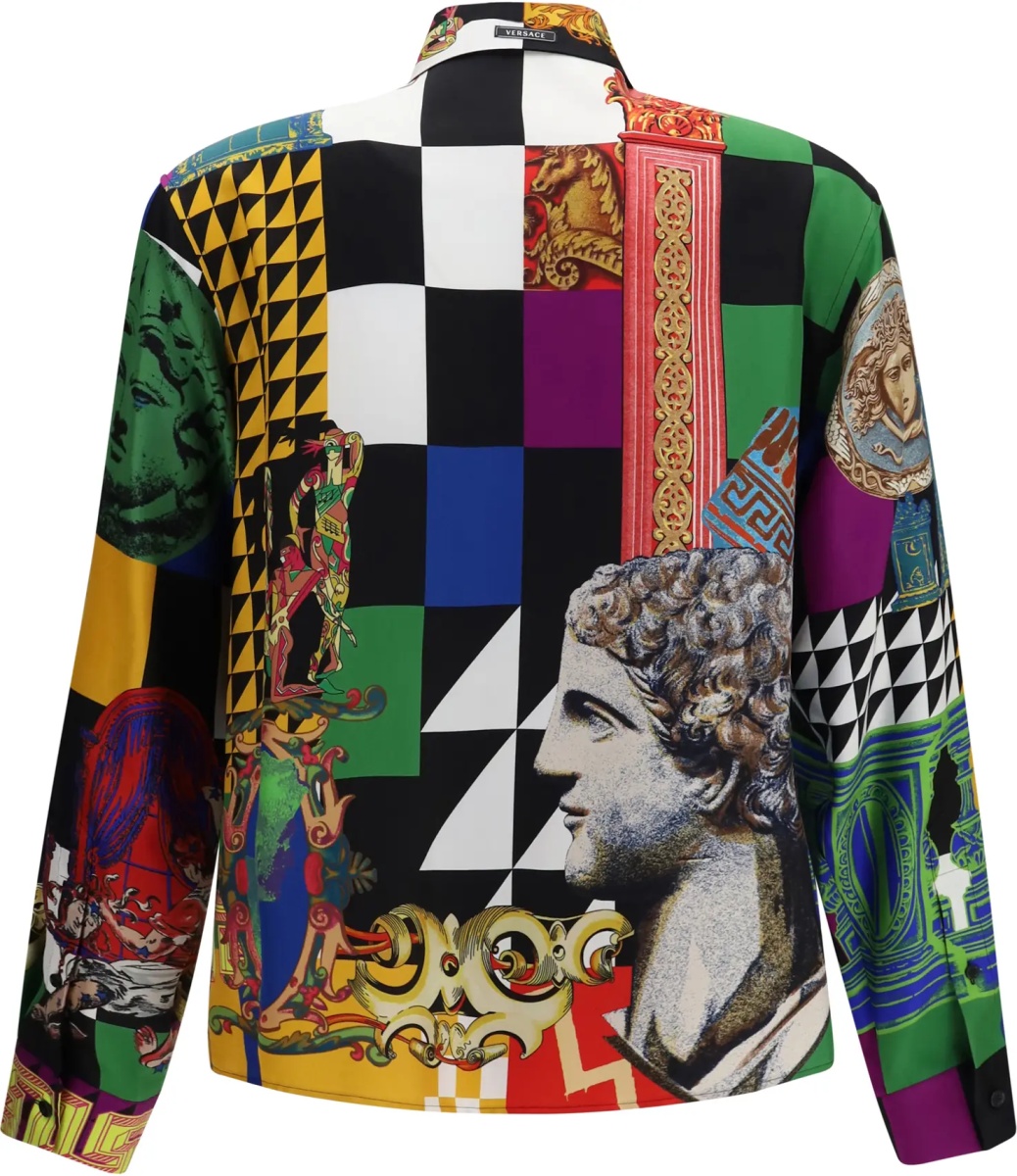 Camasa casual Medusa print silk twill Shirt - Img 2