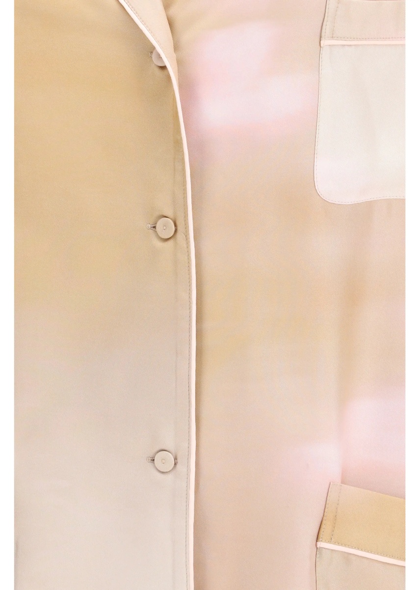 Camasa casual Printed silk twill Shirt - Img 3