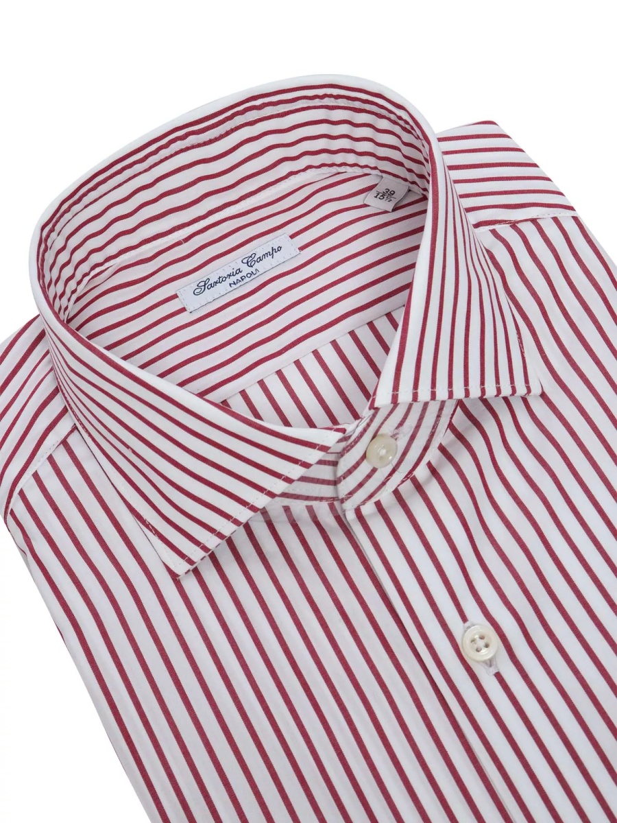 Camasa casual Red and white striped shirt - Img 2