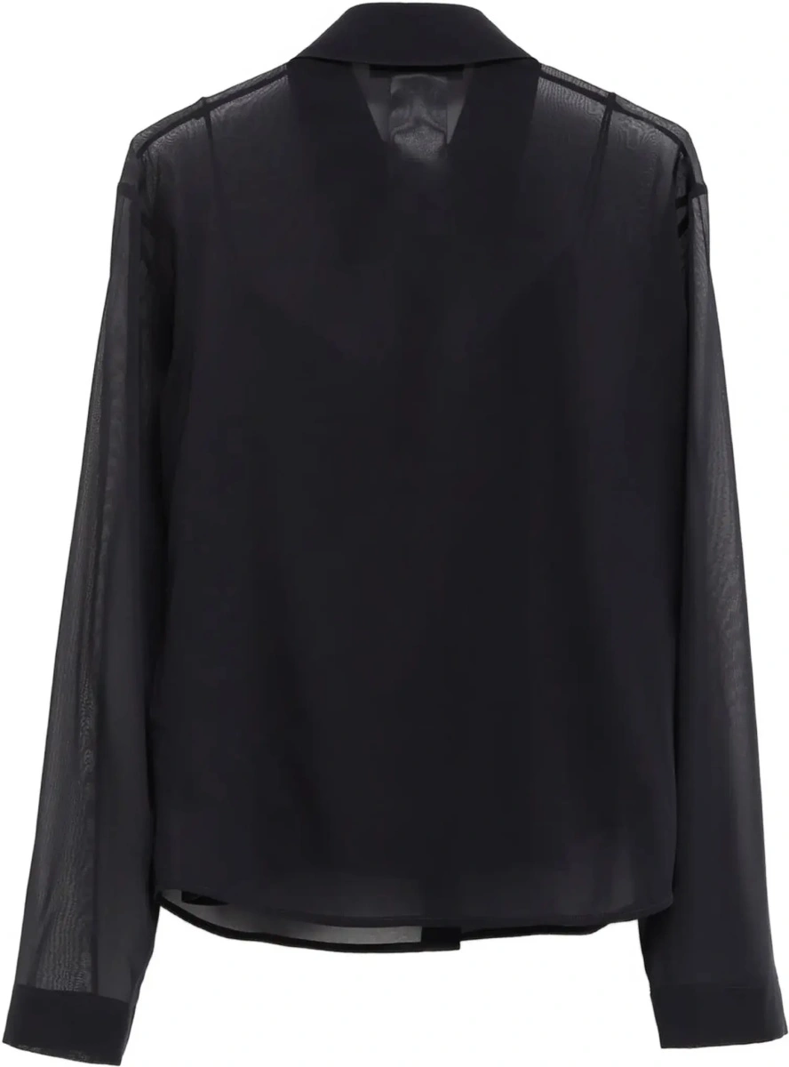Camasa casual Stretch silk chiffon Shirt - Img 4