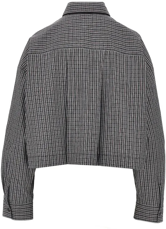 Camasa Check cropped shirt with necktie - Img 3