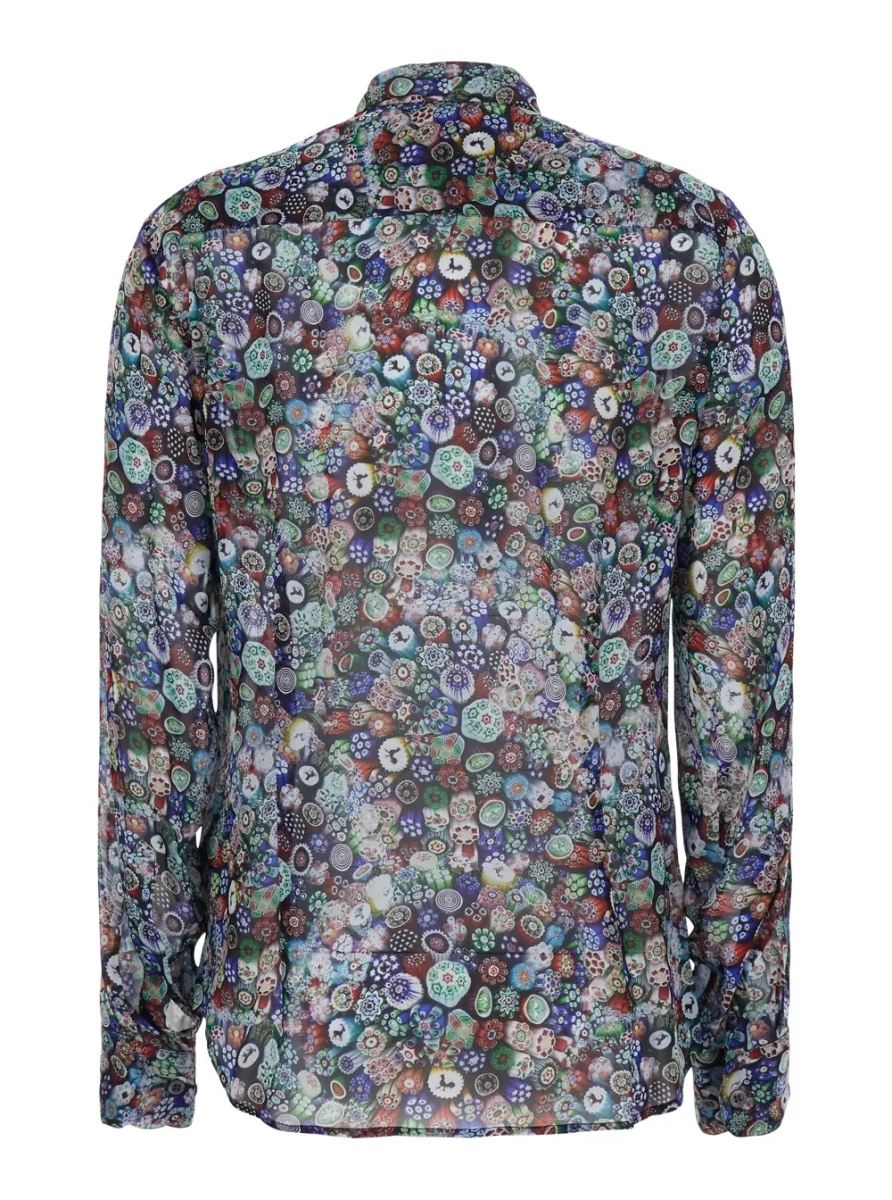 Camasa Dries Van Noten multicolor din vascoza - Img 2