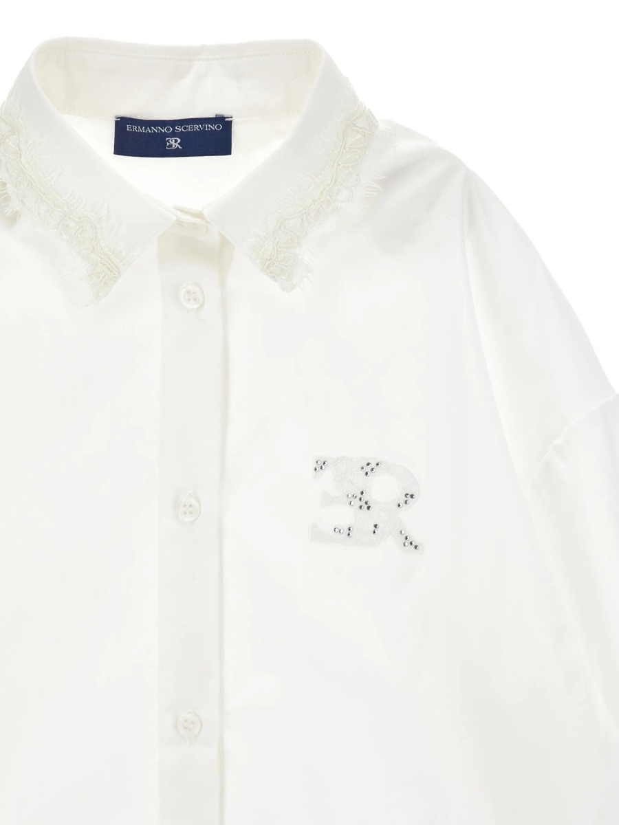 Camasa Ermanno Scervino Kids alba din bumbac - Img 3