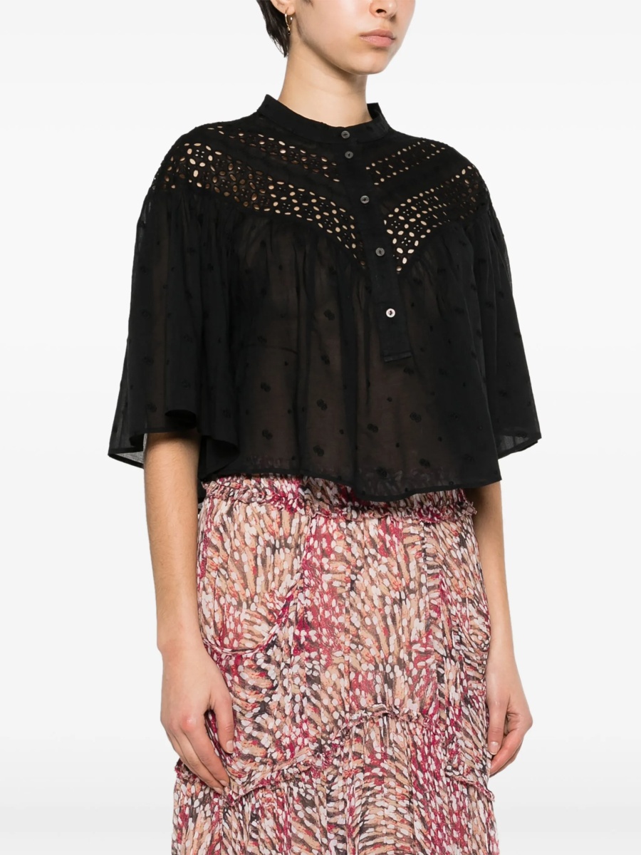 Camasa Isabel Marant neagra din bumbac organic - Img 3