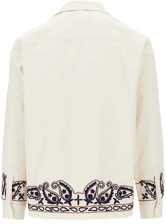 Camasa 'Memento' embroidered silk shirt - Img 3