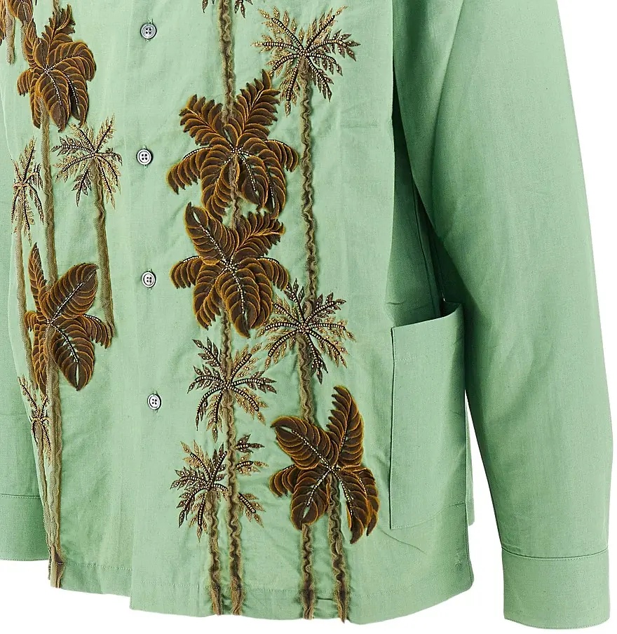 Camasa 'Palm Tree' embroidered shirt - Img 2