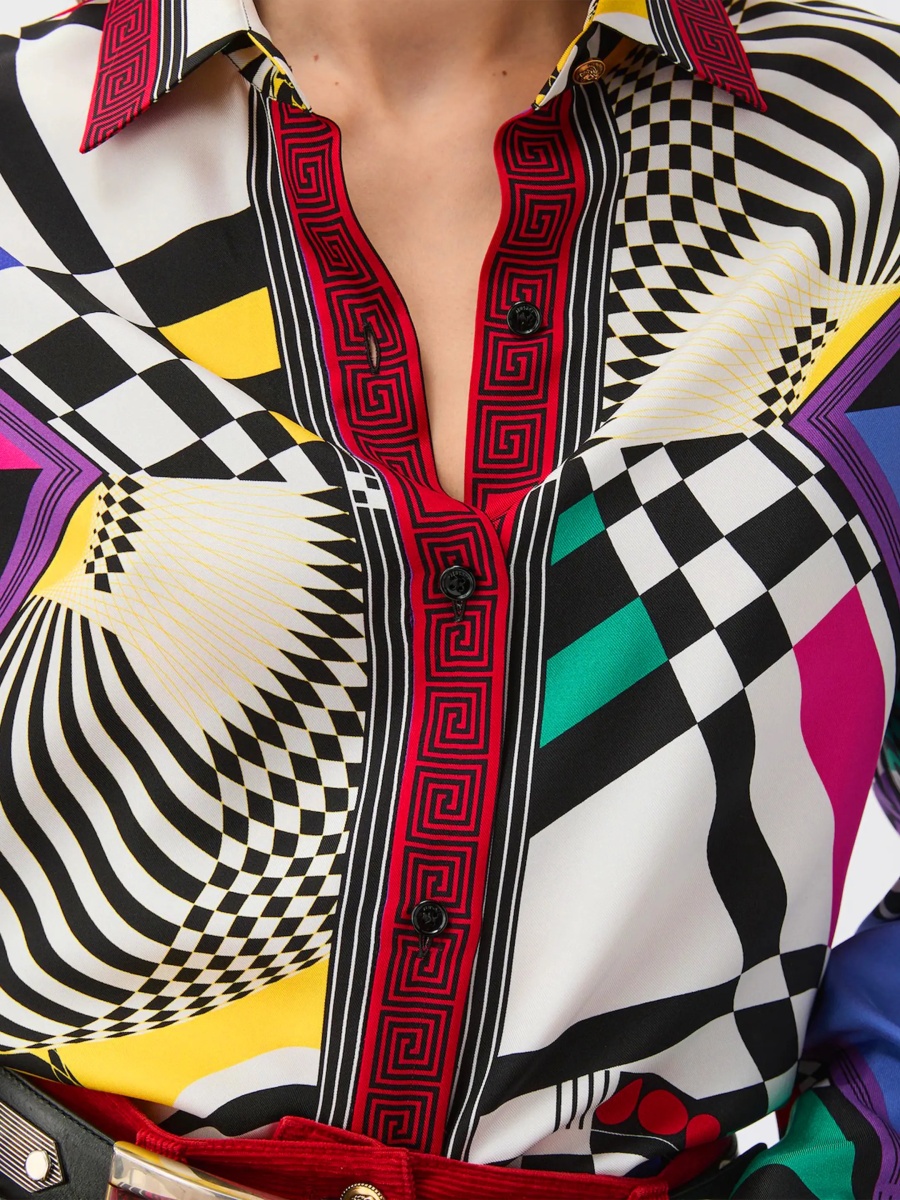 Camasa Printed Silk Twill Shirt - Img 4