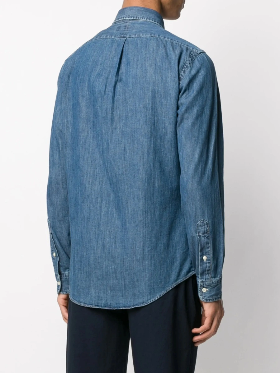 Camasa Ralph Lauren albastra din denim - Img 6