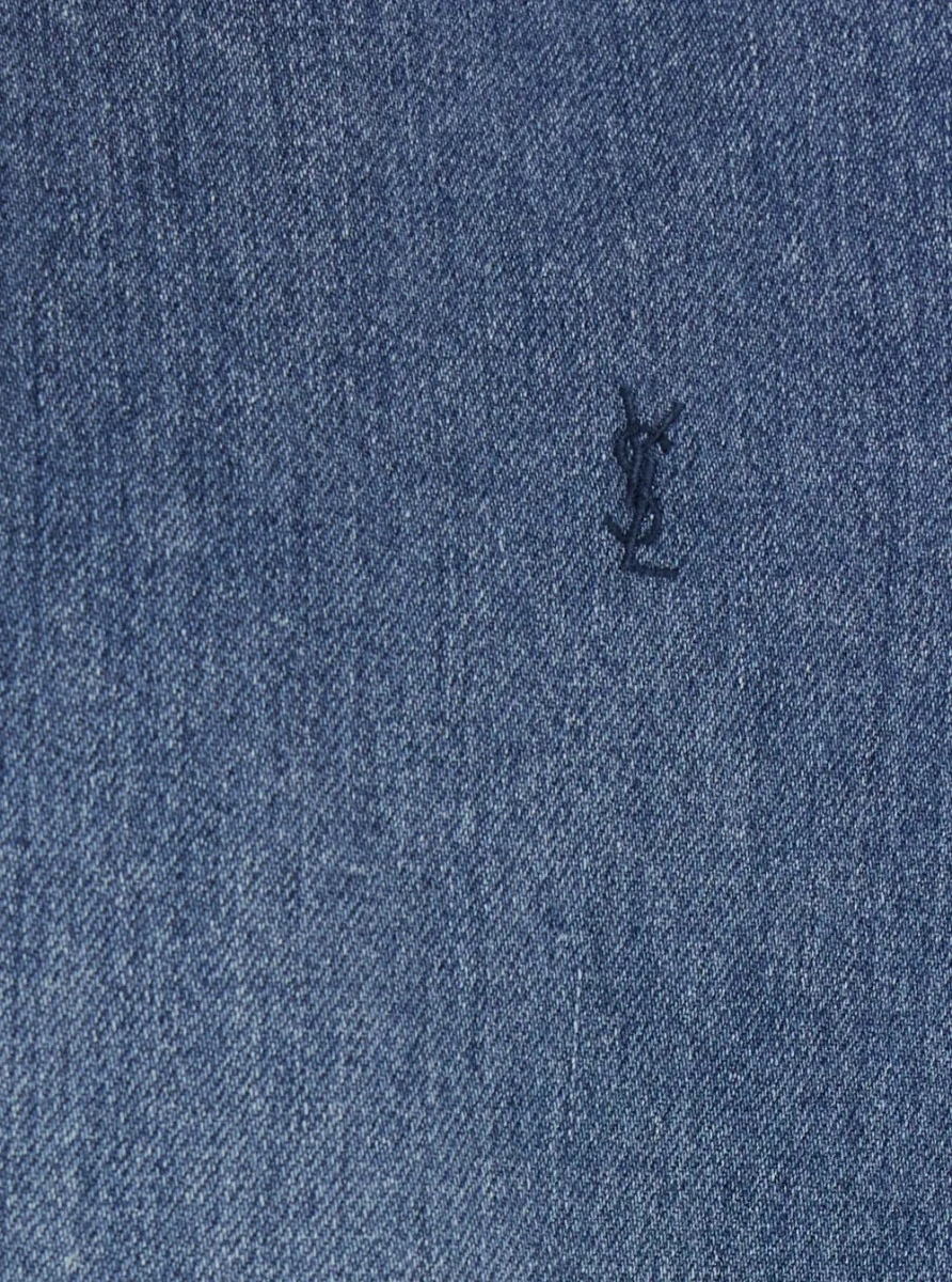Camasa Saint Laurent albastra din denim - Img 3