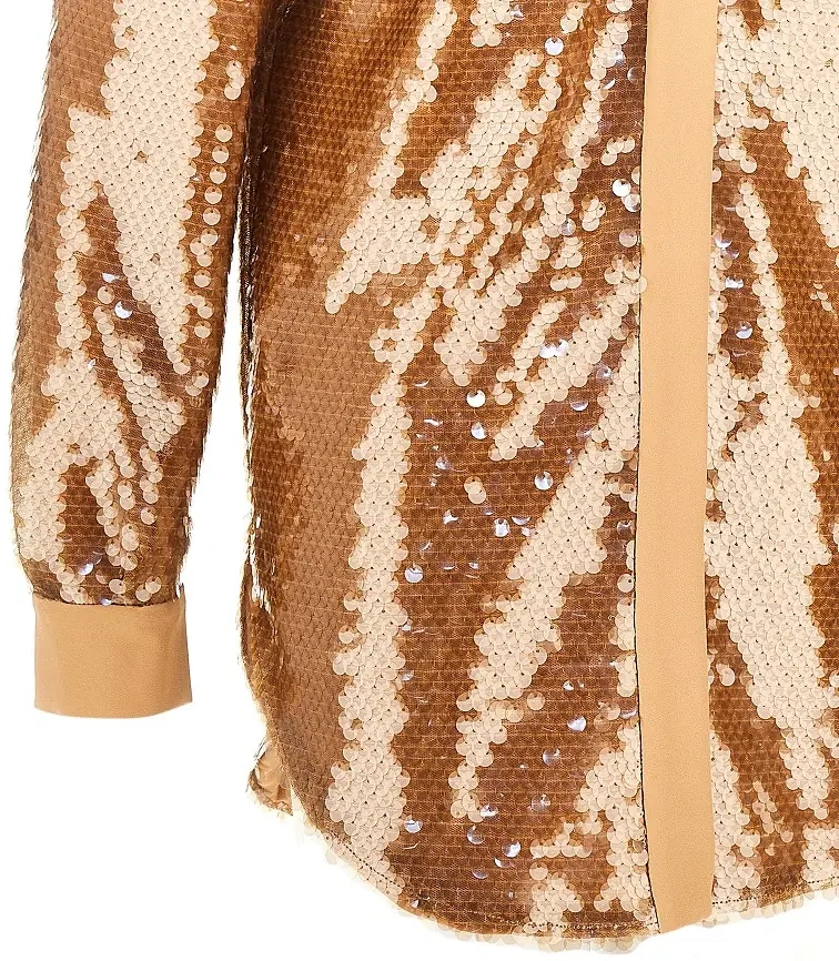 Camasa Sequinned oversized shirt - Img 2