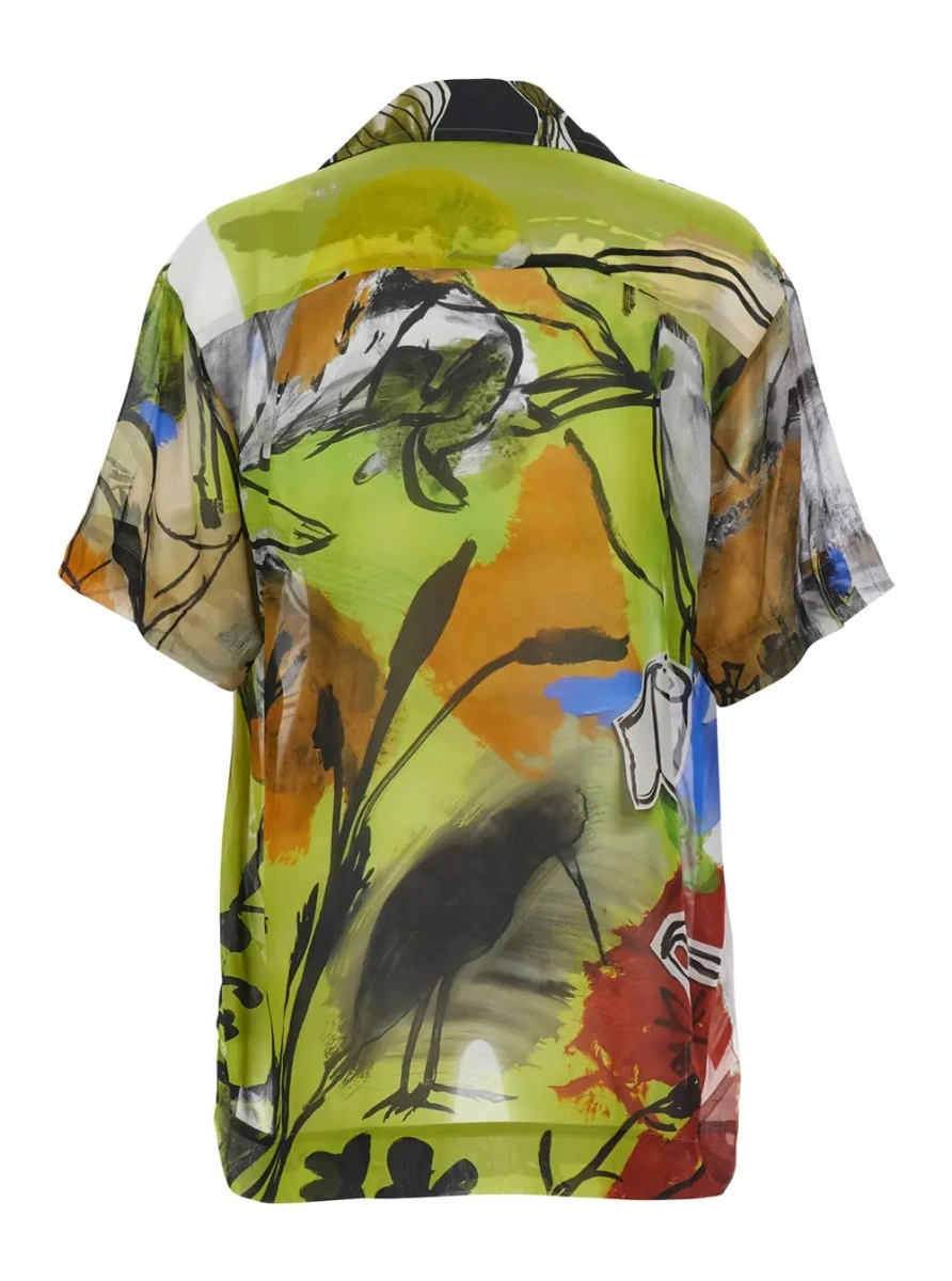 Camasa Vivienne Westwood multicolora din vascoza - Img 2