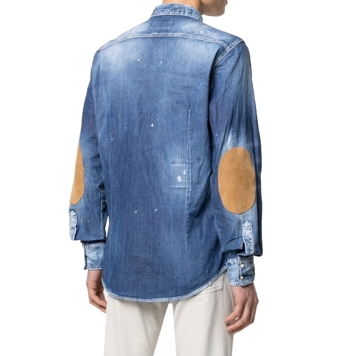 Camasi Dsquared2 Distressed Effect Denim Shirt - Img 3