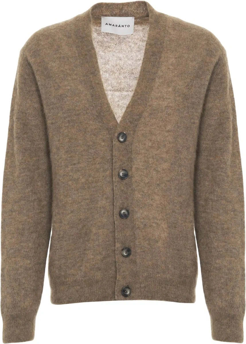Cardigan AMARANTO maro din alpaca - Img 2