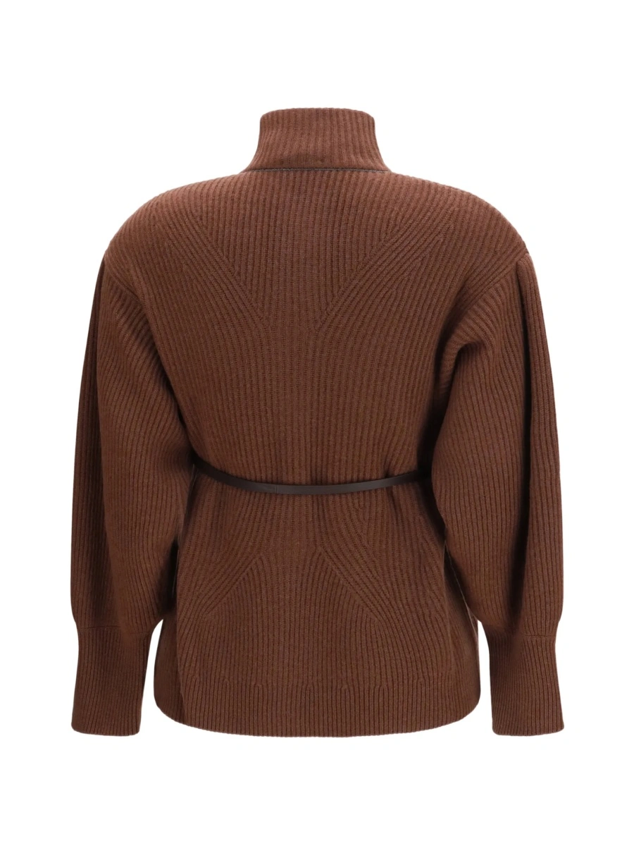 Cardigan Brunello Cucinelli maro - Img 2