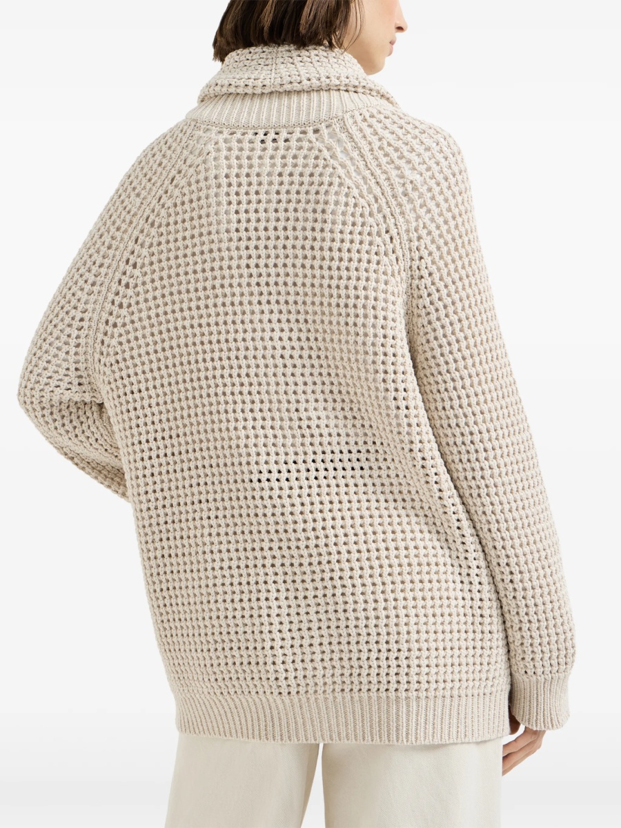 Cardigan Brunello Cucinelli neutru - Img 4