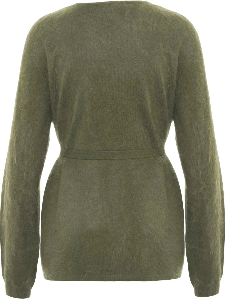 Cardigan Colorush verde din casmir 'Brushed' - Img 3