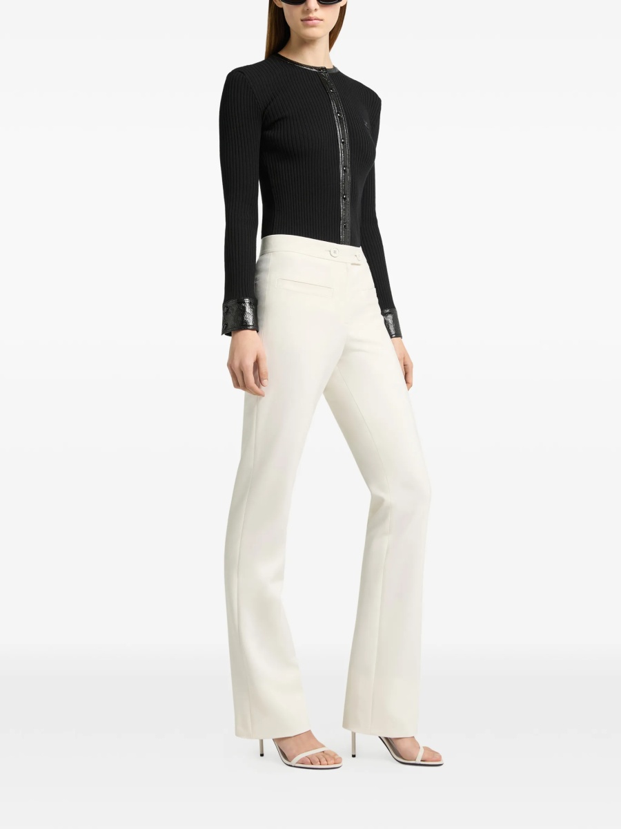 Cardigan COURRÈGES negru din polyester si vascoza - Img 2