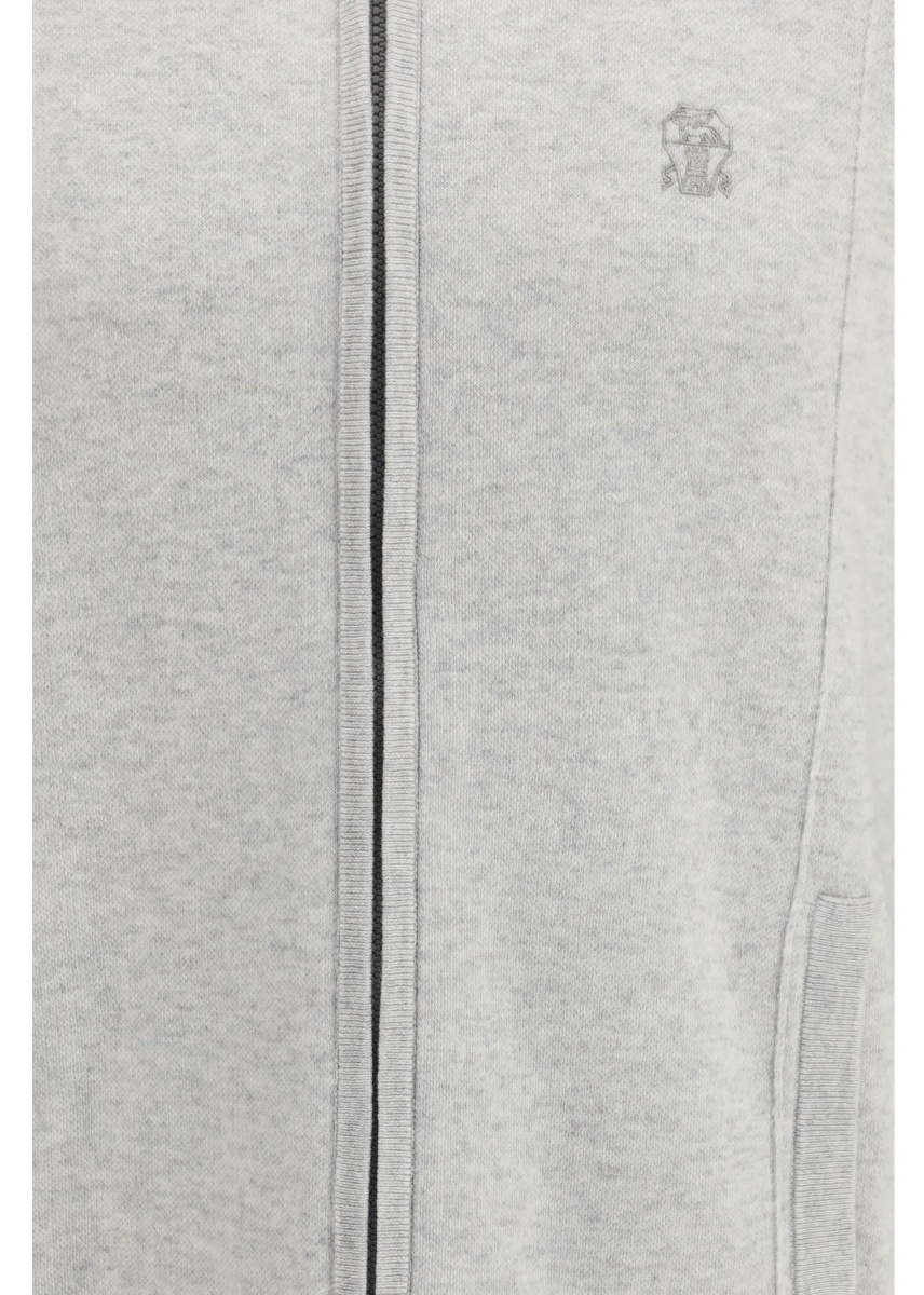 Cardigan Double cashmere Cardigan with zip and logo - Img 3