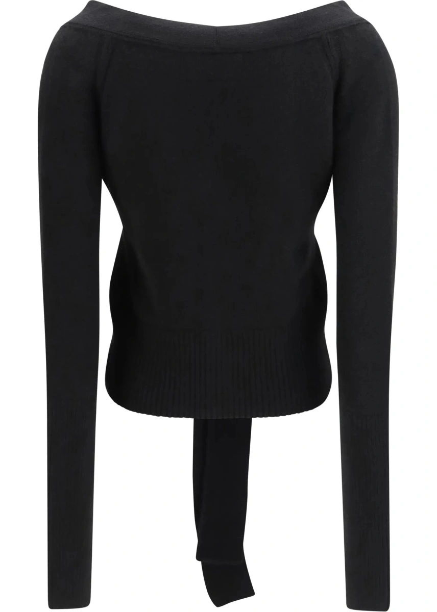 Cardigan Ermanno Scervino negru din casmir - Img 2