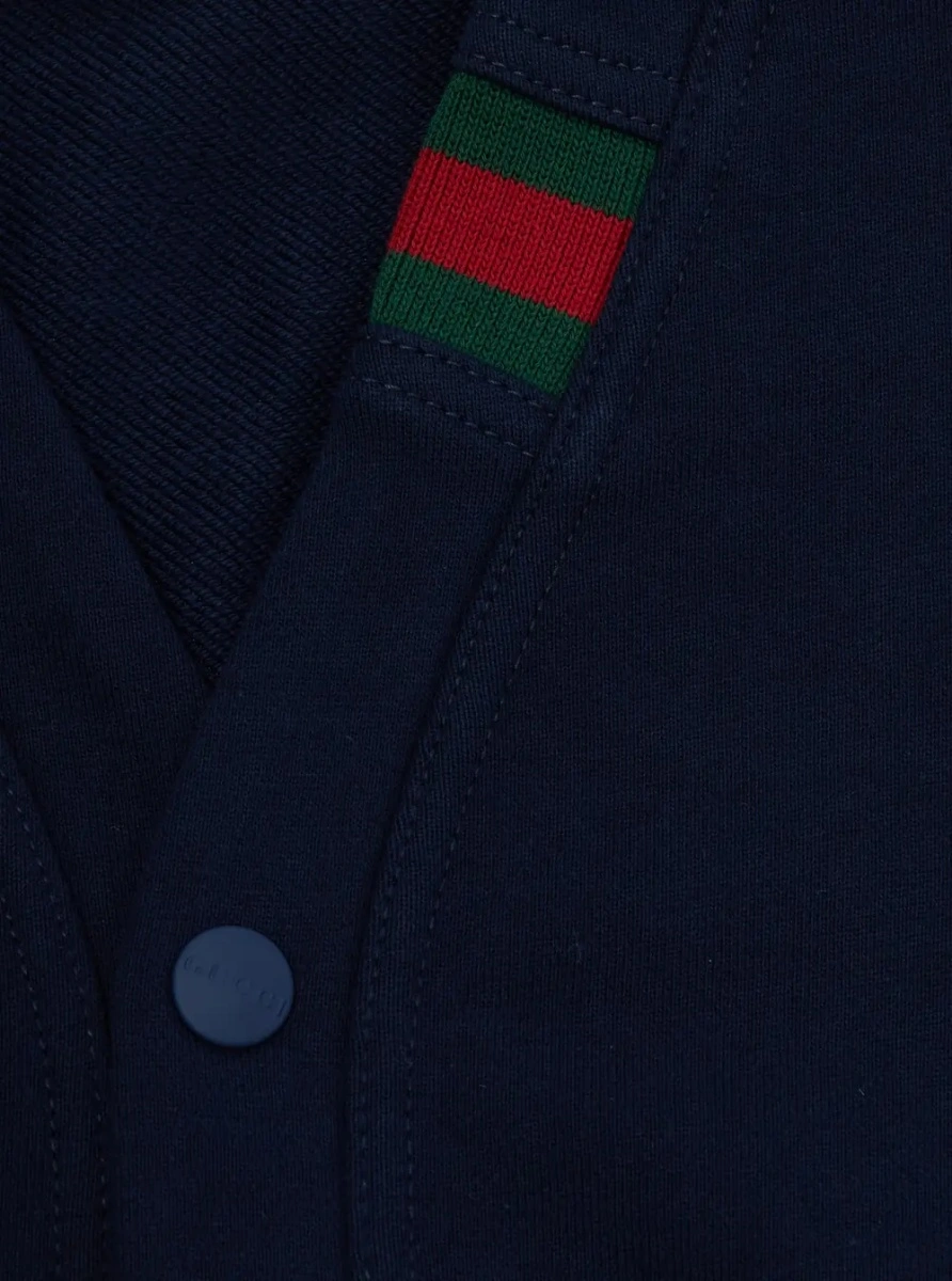 Cardigan Gucci albastru din bumbac - Img 3