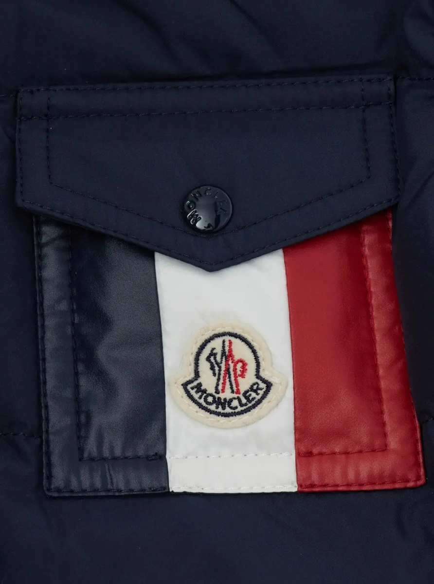 Cardigan Moncler albastru din bumbac - Img 3