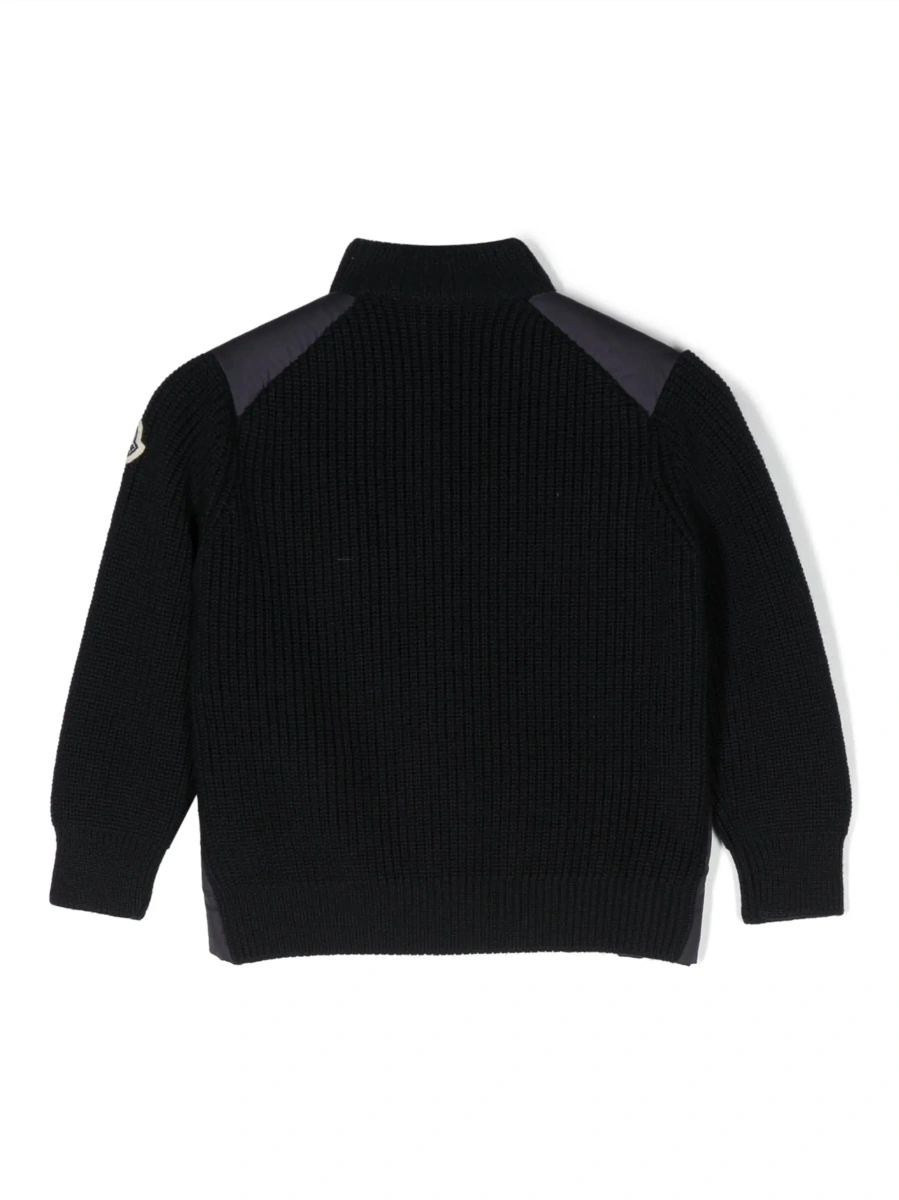 Cardigan Moncler albastru din bumbac - Img 4